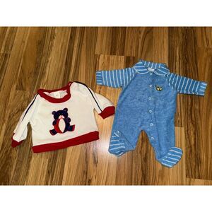 Vintage Lullaby Land Whale Sleeper Birth 14 Sears Bear Beach‎ Crewneck Newborn